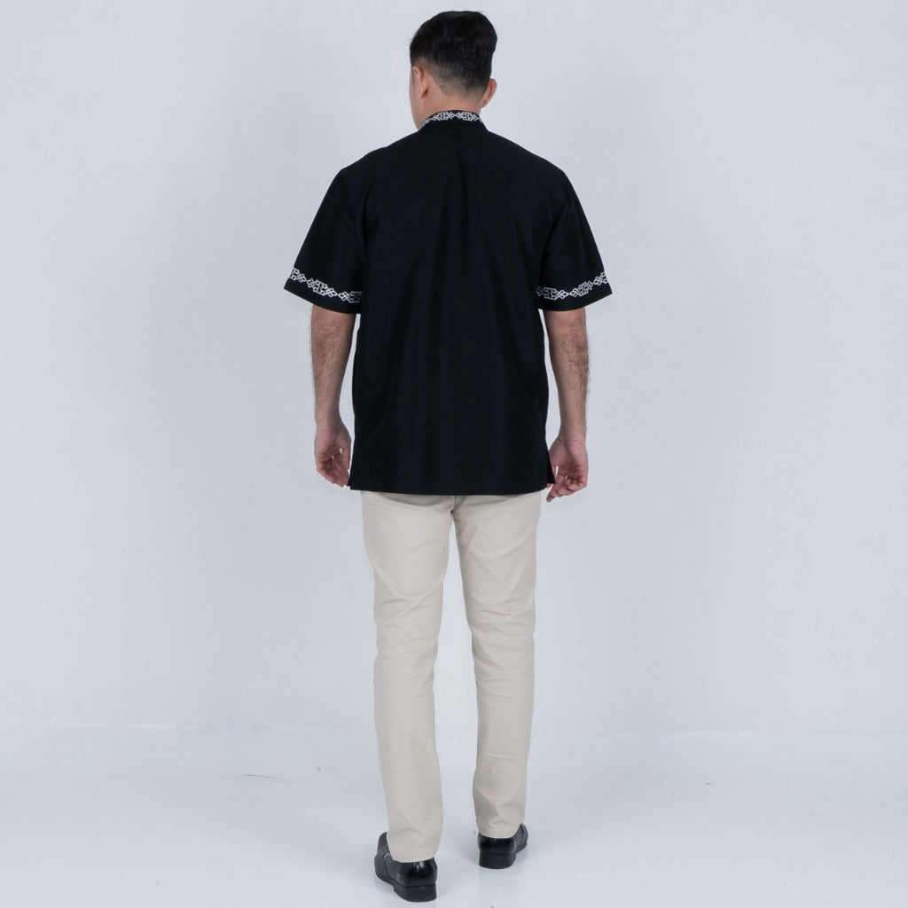 Benhill Taqwa Koko Bordir Pria Pendek Black 2423-86-87-322