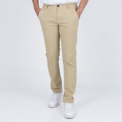 Benhill Celana Pria Panjang Chino Pants Slim Fit Katun Stretch Sand 51214-15-325