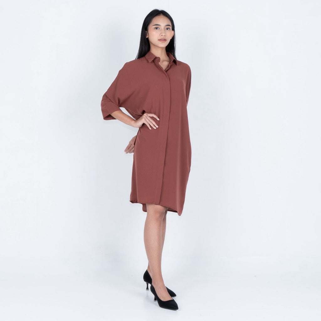 Benhill Tunik Kaftan Wanita Polos Bronze,Off White,Black,Terracotta