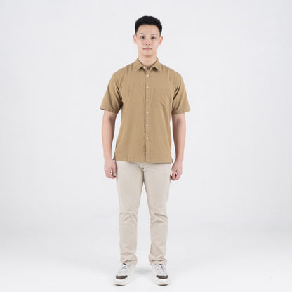 Benhill Kemeja Pria Polos Linen Pendek 5 Warna 27098-50329-51465