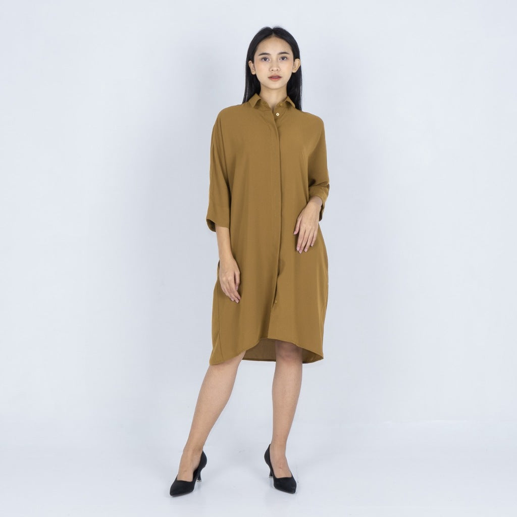 Benhill Tunik Kaftan Wanita Polos Bronze,Off White,Black,Terracotta
