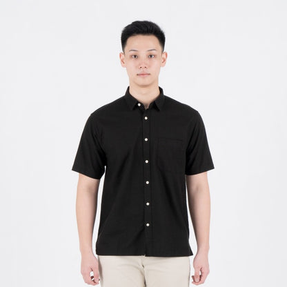 Benhill Kemeja Pria Polos Linen Pendek 5 Warna 25785-50329-51465