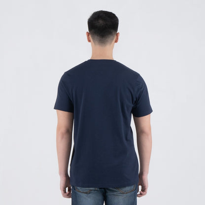 Benhill T-shirt Pria Grafis Katun 30s Combed Pendek Navy A477-39G68