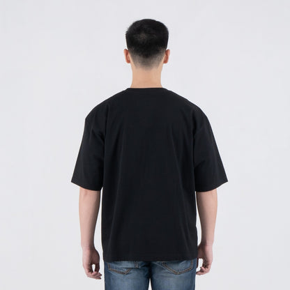 Benhill T-Shirt Pria Oversized Fit Cotton 20s Combed Pendek Black A460-39268