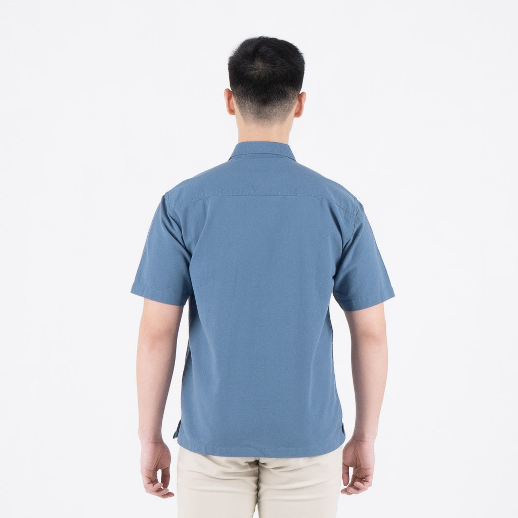 Benhill Kemeja Pria Polos Linen Pendek 5 Warna 25785-50329-51465