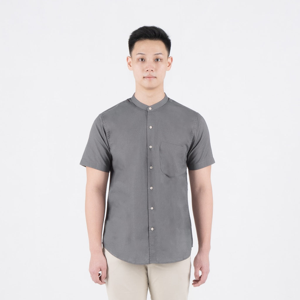 Benhill Kemeja Pria Basic Polos Shanghai Pendek Oxford New Colors