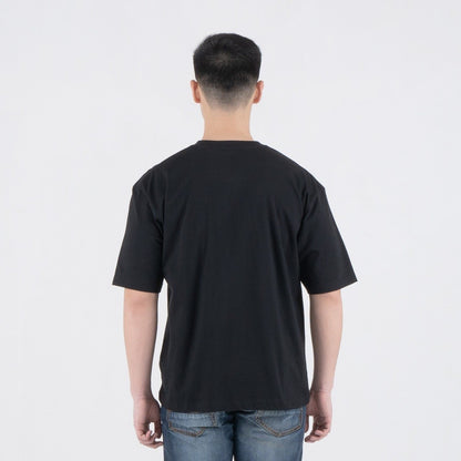 Benhill T-Shirt Pria Oversized Fit Cotton 20s Combed Pendek Black A464-39268