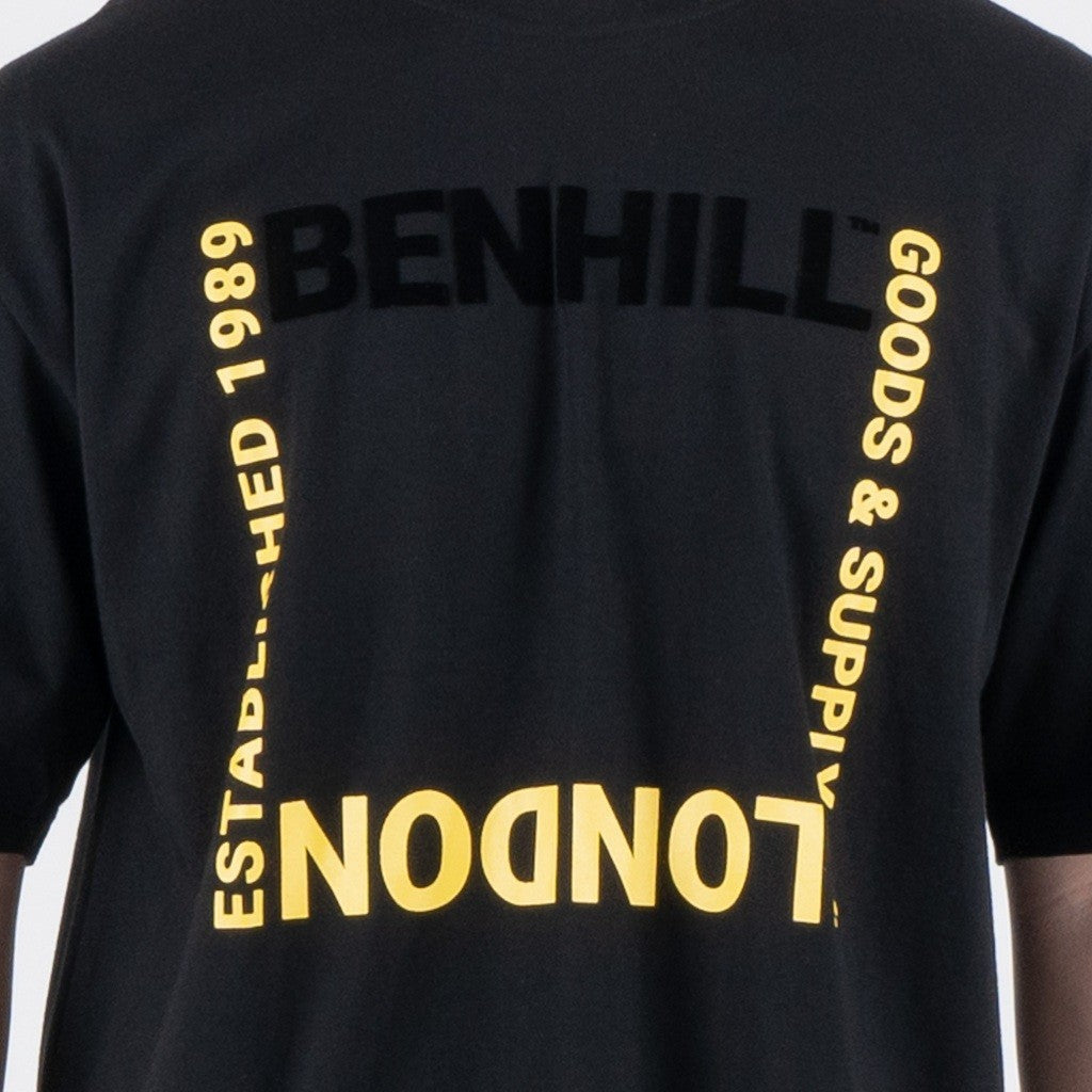 Benhill T-Shirt Pria Oversized Fit Cotton 20s Combed Pendek Black A464-39268