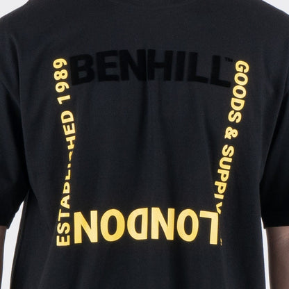 Benhill T-Shirt Pria Oversized Fit Cotton 20s Combed Pendek Black A464-39268