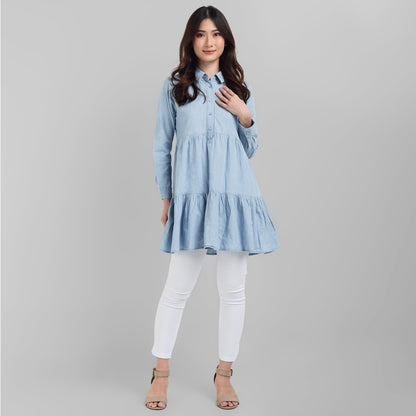 Benhill Kemeja Tunik Denim  Wanita  Light Blue  0735-19357