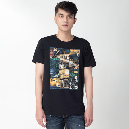 Benhill Kaos Grafis Katun 30s Combed Lengan Pendek Hitam 328-35268