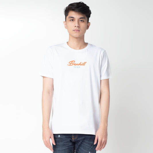 Benhill Kaos Grafis Katun 24s Combed Lengan Pendek Putih 327-35168