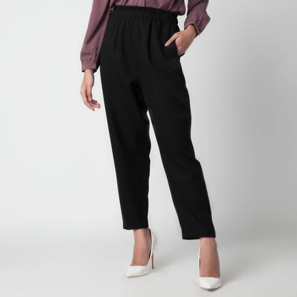 Benhill "Choe" Celana Bahan Wanita High Waist Black 211-39274