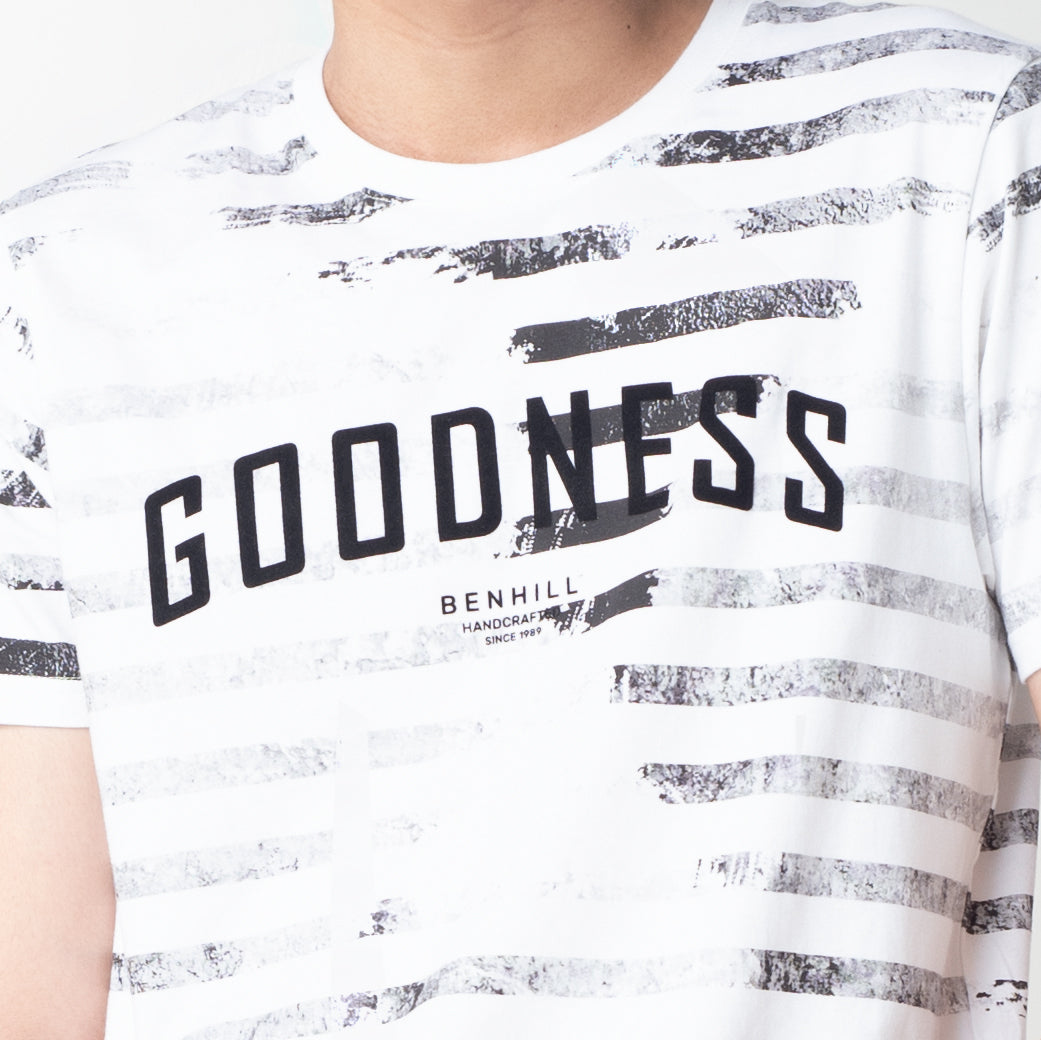 Benhill Kaos Grafis Full Print Katun 24s Combed Lengan Pendek Putih 335-35168