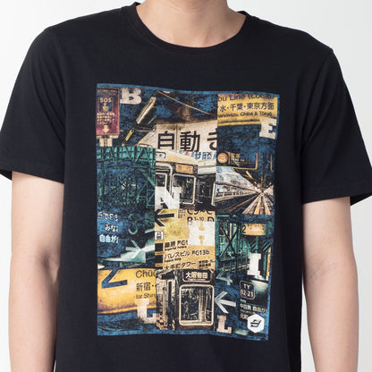 Benhill Kaos Grafis Katun 30s Combed Lengan Pendek Hitam 328-35268