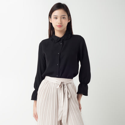 Benhill "Hyeon" Tops Kemeja Wanita Black 275-39288