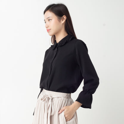 Benhill "Hyeon" Tops Kemeja Wanita Black 275-39288