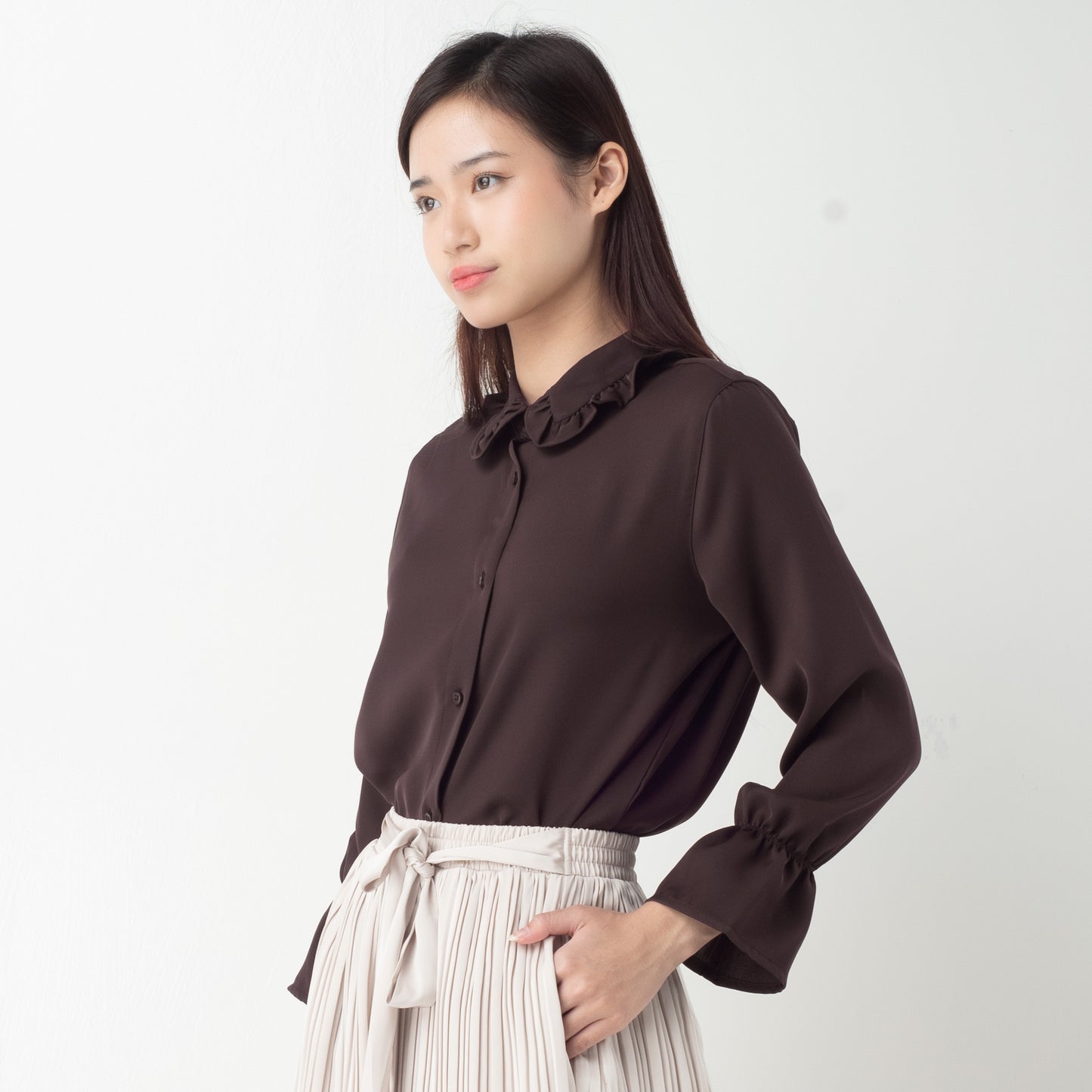 Benhill "Hyeon" Tops Kemeja Wanita Brown 275-39588