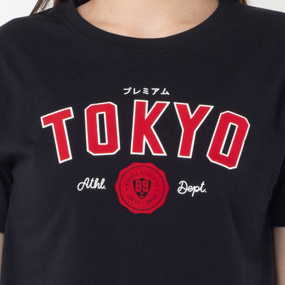 Benhill Kaos Grafis Katun 30s Combed Lengan Pendek Hitam 600-35286