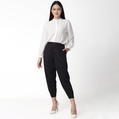 Benhill "Hanna" Celana Wanita Bahan Scuba Aladdin Pant Black 222-39276