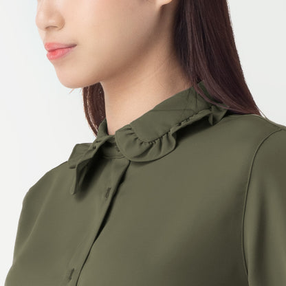 Benhill "Hyeon" Tops Kemeja Wanita Hijau Army 275-39788