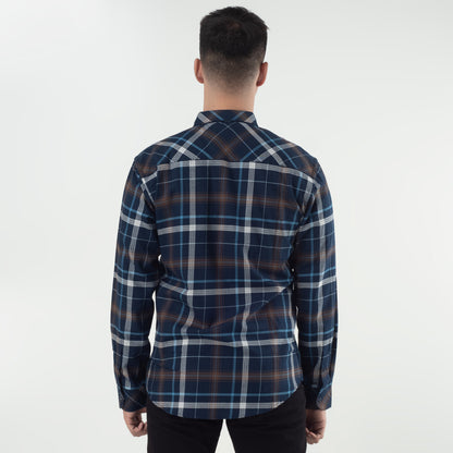 Benhill Kemeja Pria Flanel Panjang Kotak Biru Art. 27074-11333