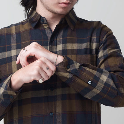 Benhill Kemeja Pria Flannel Lengan Panjang Kotak Biru 29406-11533