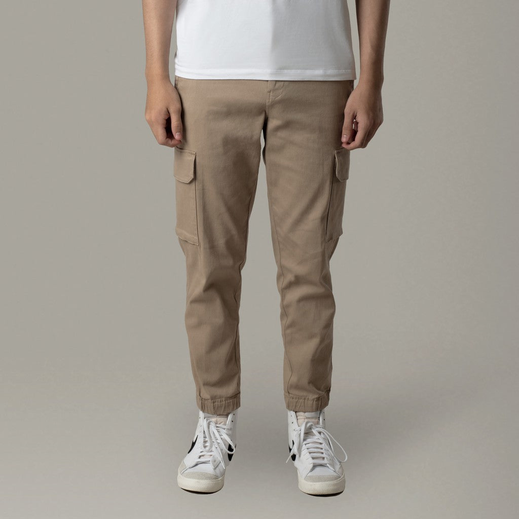 Benhill Celana Cargo Jogger 'BAIM WONG' Cream 27719