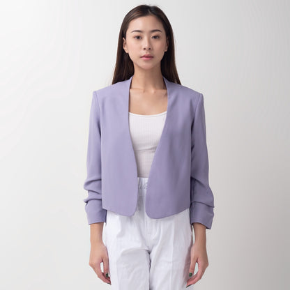 Benhill "Nayeon" Blazer Kerja / Outer Wanita Premium  Lengan Serut Lilac 794-39899