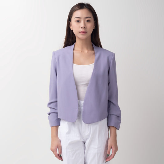 Benhill "Nayeon" Blazer Kerja / Outer Wanita Premium  Lengan Serut Lilac 794-39899