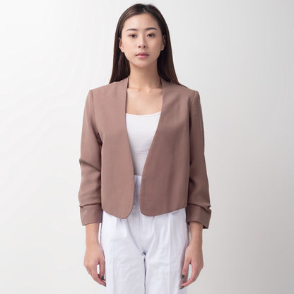 Benhill "Nayeon" Blazer Kerja / Outer Wanita Premium  Lengan Serut Salmon 795-39599