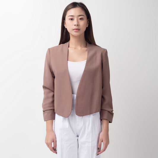 Benhill "Nayeon" Blazer Kerja / Outer Wanita Premium  Lengan Serut Salmon 795-39599