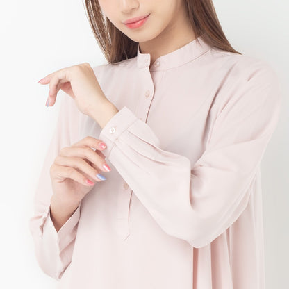 Benhill Kemeja "Hee soo" Tunik Dress  Wanita Krah Shanghai Lengan Panjang Dusty Pink 274-39487