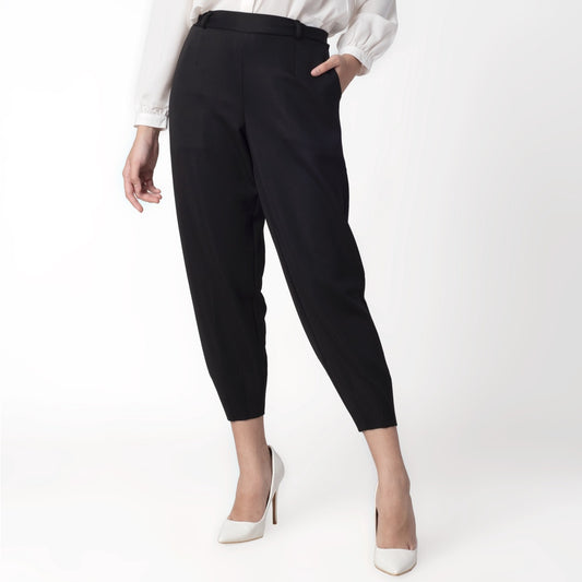 Benhill "Hanna" Celana Wanita Bahan Scuba Aladdin Pant Black 222-39276