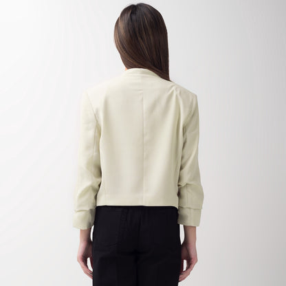 Benhill "Nayeon" Blazer Kerja / Outer Wanita Premium  Lengan Serut Sage Green 791-39799