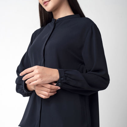 Benhill "Yena" Tops Kemeja Wanita Navy 240-39378