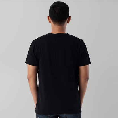 Benhill T-shirt Grafis Katun 30s Combed Lengan Pendek Hitam 392-39268
