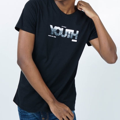 Benhill Kaos Grafis Katun 30s Combed Lengan Pendek Warna Hitam 348-35268