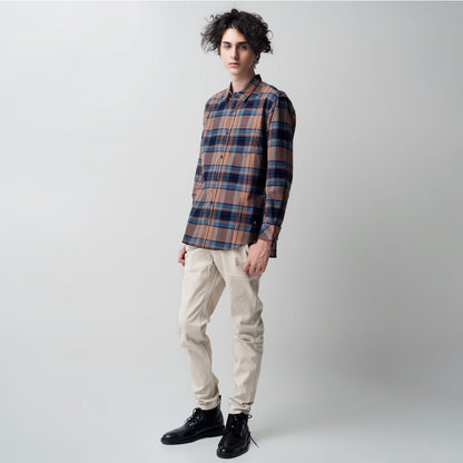 Benhill Kemeja Pria Flanel Panjang Kotak Biru 28166-67-11333