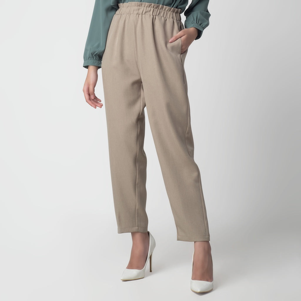 Benhill "Choe" Celana Bahan Wanita High Waist Khaki 210-39574