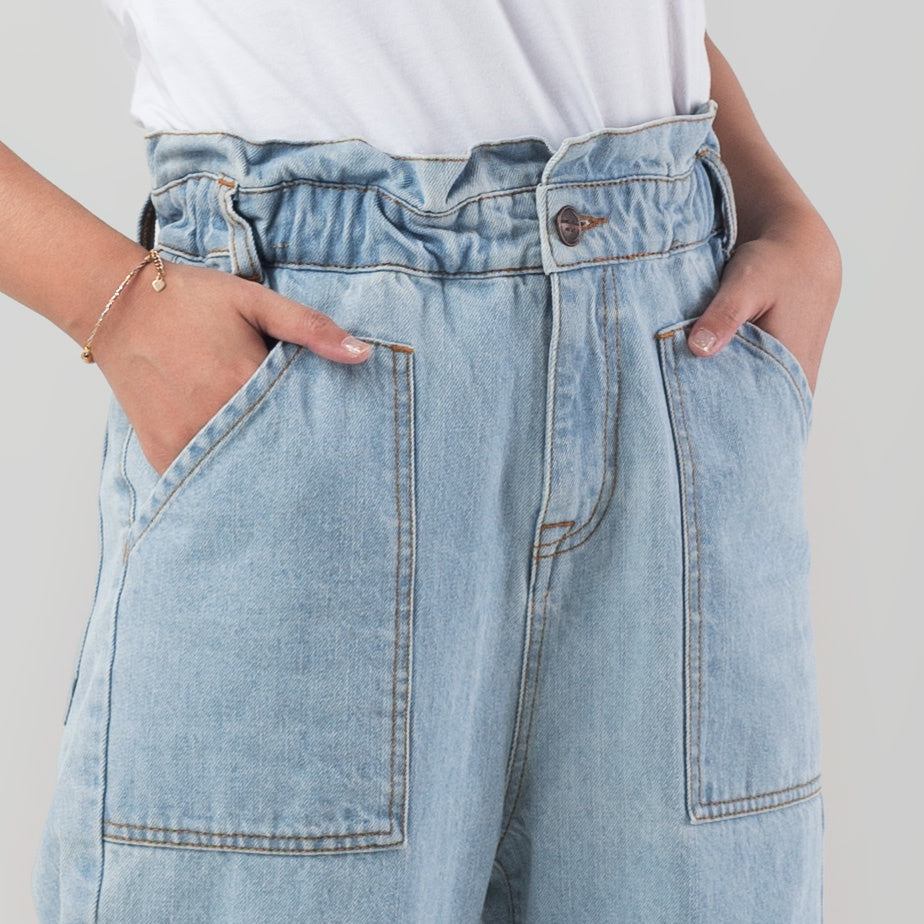 Benhill "Yeji" Celana Wanita High Waist Light Blue 882-3230F