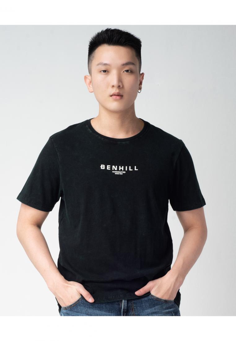 Benhill Kaos Grafis Washed Katun 30s Combed Lengan Pendek Green 318-55768