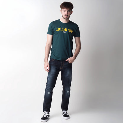 Benhill Kaos Grafis Katun 30s Combed Lengan Pendek Hijau 399-39768