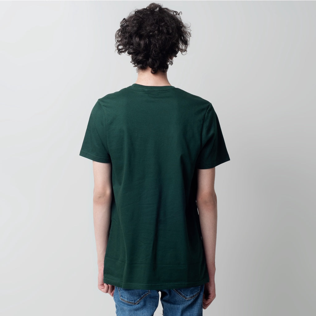 Benhill T-Shirt Grafis Katun 30s Combed Lengan Pendek Hijau Botol 462-481-39768