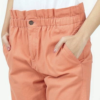 Benhill Celana  "Rae"  Stretch Wanita High Waist Jogger Pants Coral Pink  287-32491