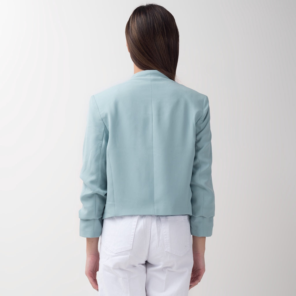 Benhill "Nayeon" Blazer Kerja / Outer Wanita Premium  Lengan Serut Blue 792-39G99