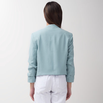 Benhill "Nayeon" Blazer Kerja / Outer Wanita Premium  Lengan Serut Blue 792-39G99