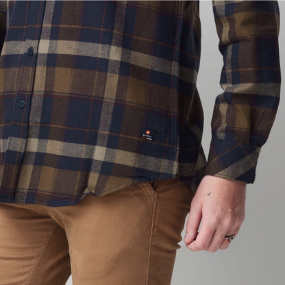 Benhill Kemeja Pria Flannel Lengan Panjang Kotak Biru 29406-11533