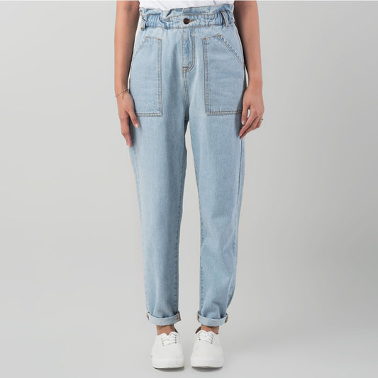 Benhill "Yeji" Celana Wanita High Waist Light Blue 882-3230F