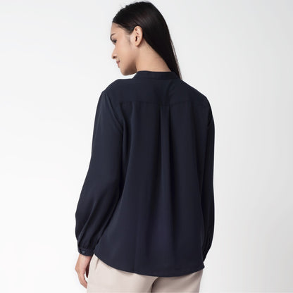 Benhill "Yena" Tops Kemeja Wanita Navy 240-39378